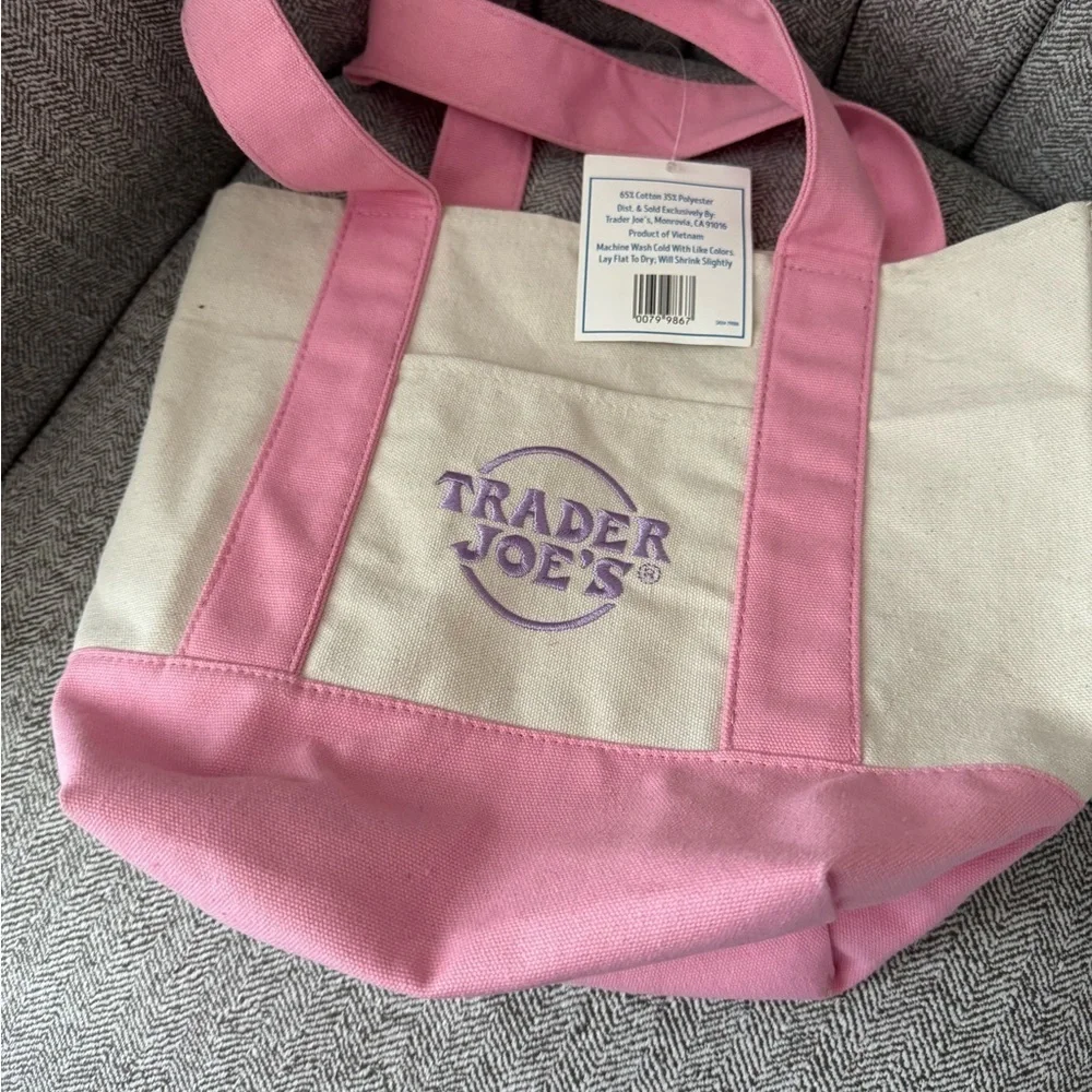 Chic Pink and Cream Two-Tone Tote Bag